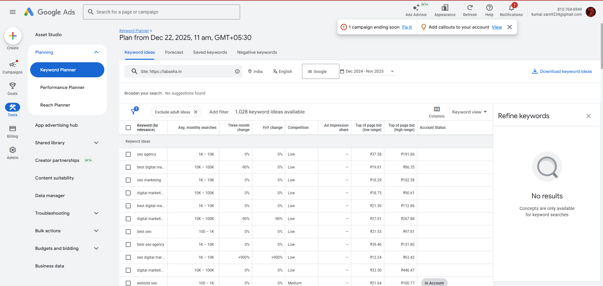Google Keyword Planner se Keyword Research kaise kare
